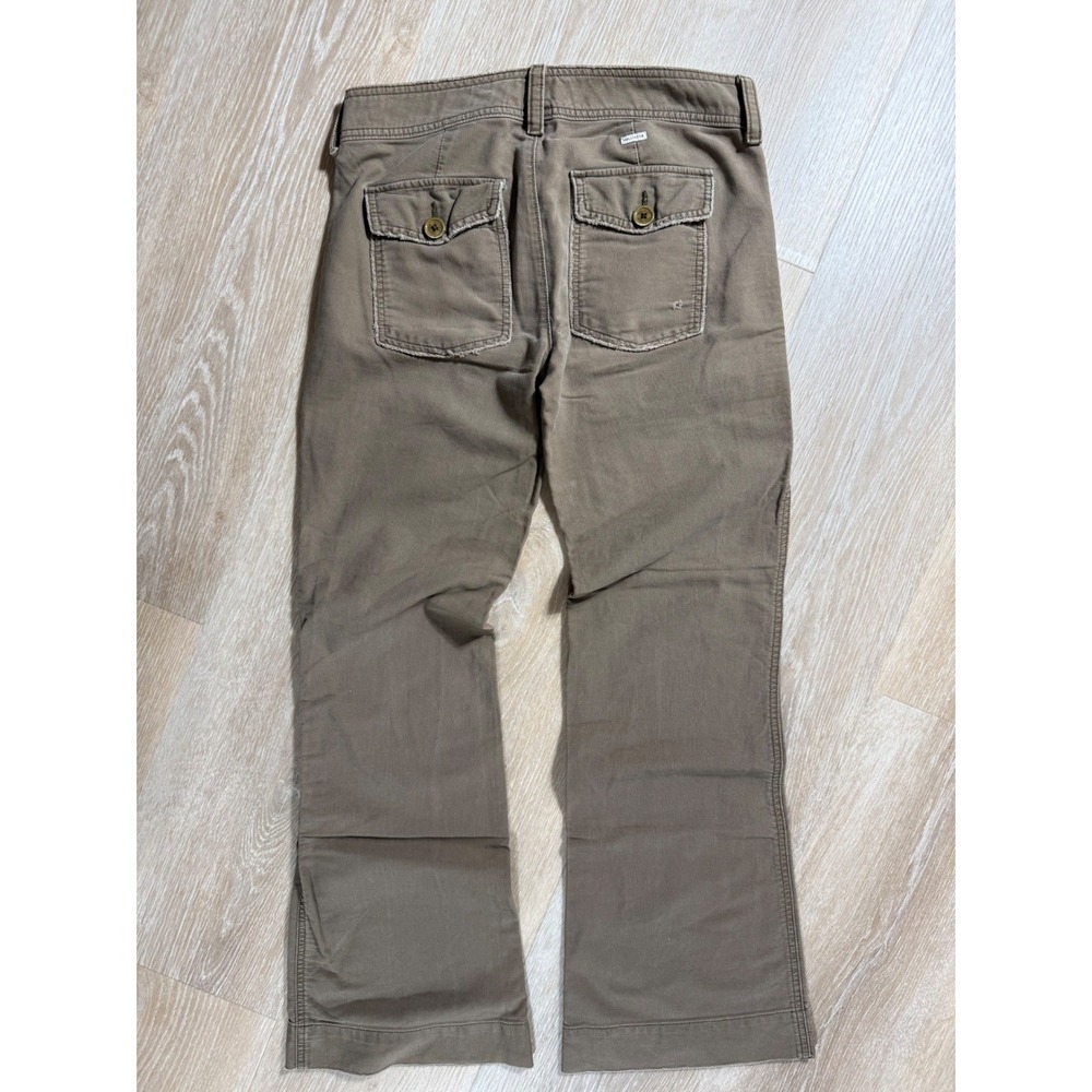 Hollister Vintage Distressed Patch Pocket Flare Pants Brown - Size 5 - Picture 2 of 6